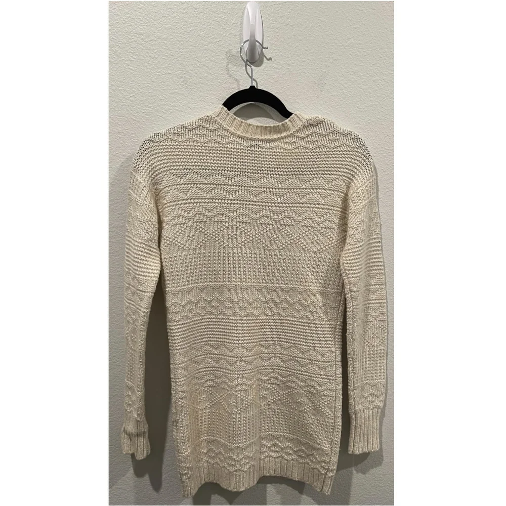 ARMANI EXCHANGE Beige Knit Long Sleeve Sweater - Picture 3 of 3